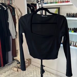 Square neck top
